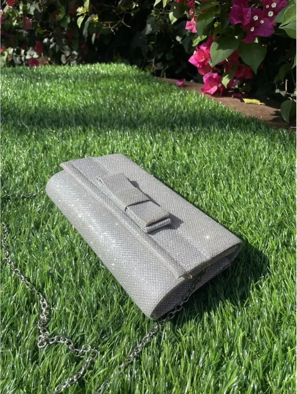 Women's Silver and Grey Wallet-purs